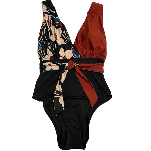 Sanctuary Other - Sanctuary Tie-Front Plunge One-Piece Swimsuit
